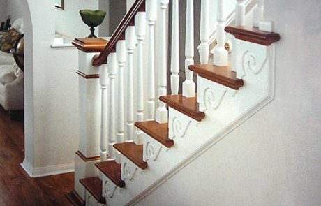 Post to Post with Ornamental Brackets Staircase